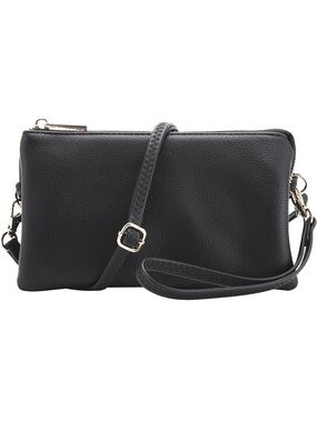 B BRENTANO Vegan Leather Multi-Pocket Crossbody Purse/Clutch with Card Slots NWT